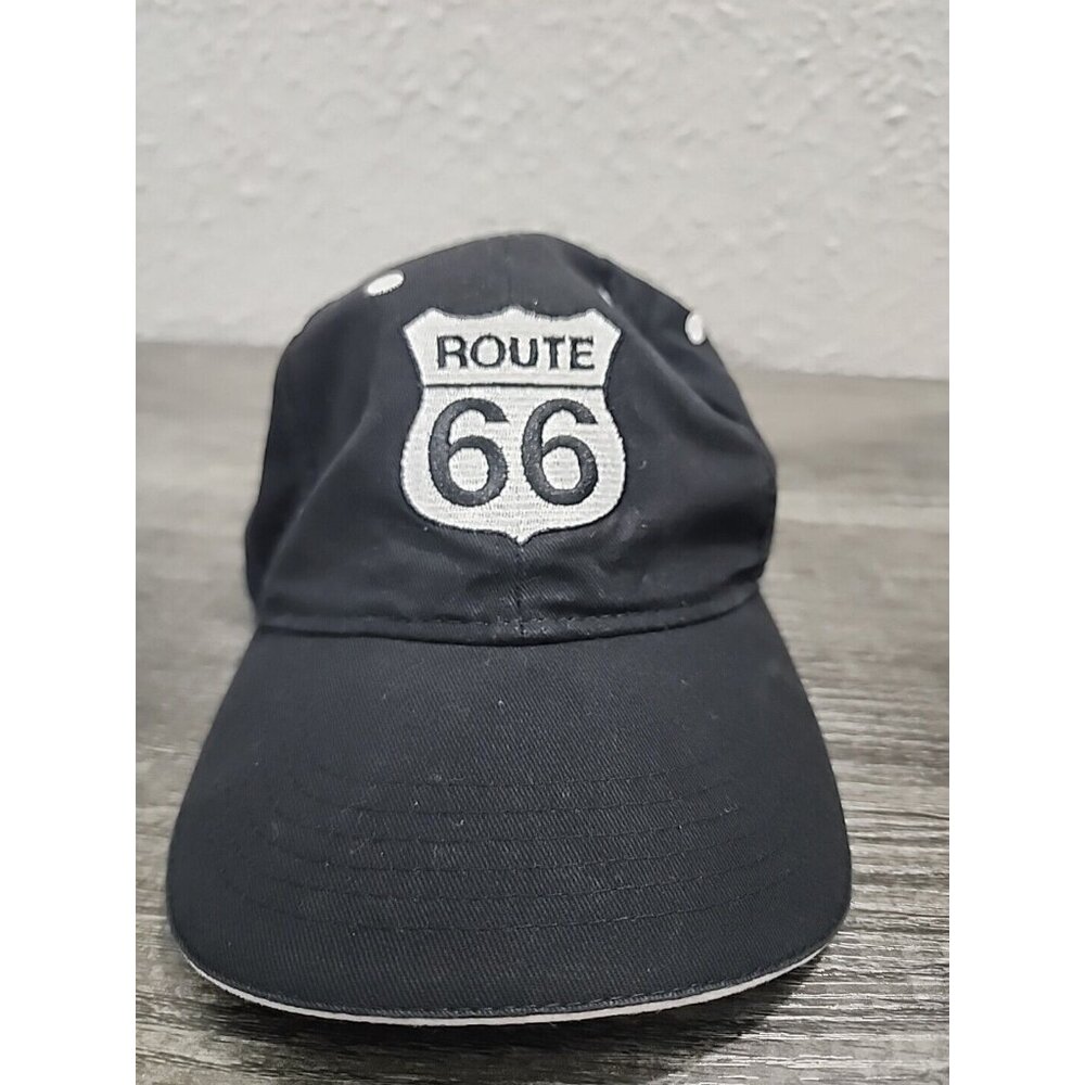 Route US 66  hat Adult Embroidered Baseball Cap Hat Black Adjustable